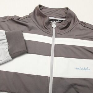 Travis Mathew Jacket Mens XL Stripe Full Zip Stretch Golf Activewear Athletic